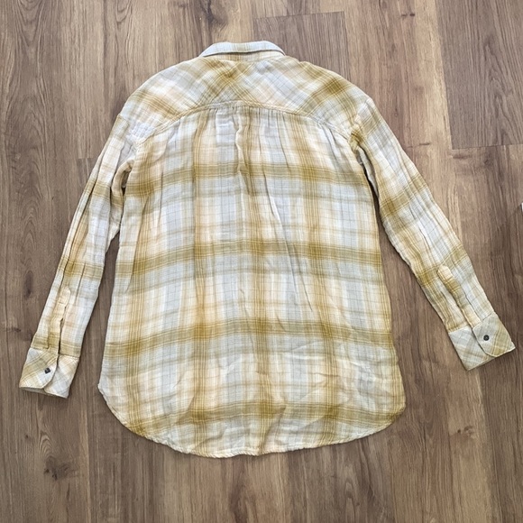 Free People, plaid button down shirt, size XS - Picture 2 of 7